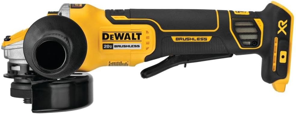 DEWALT 20V MAX* XR BRUSHLESS 4-1/2-5 IN. SMALL AGLE GRINDER WITH POWER DETECT™ TOOL TECHNOLOGY (TOOL ONLY) (DCG415B)