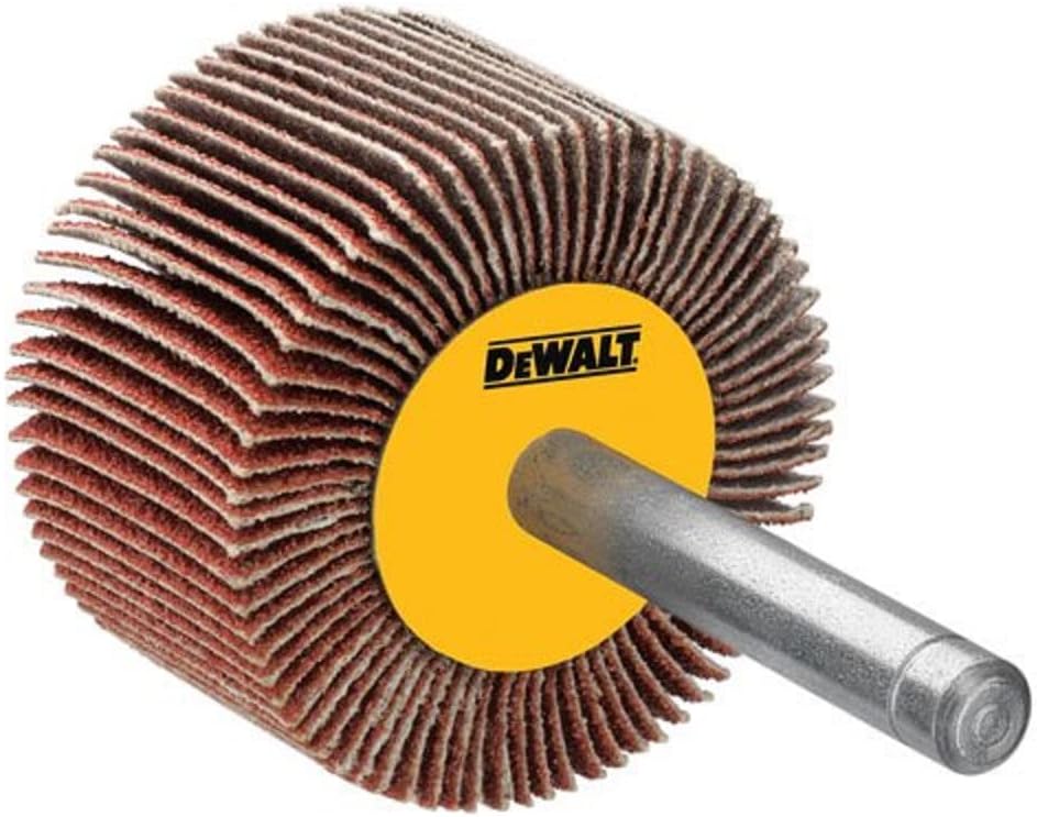DEWALT DAFE1G1210 3-Inch by 1/2-Inch by 1/4-Inch HP 120g Flap Wheel