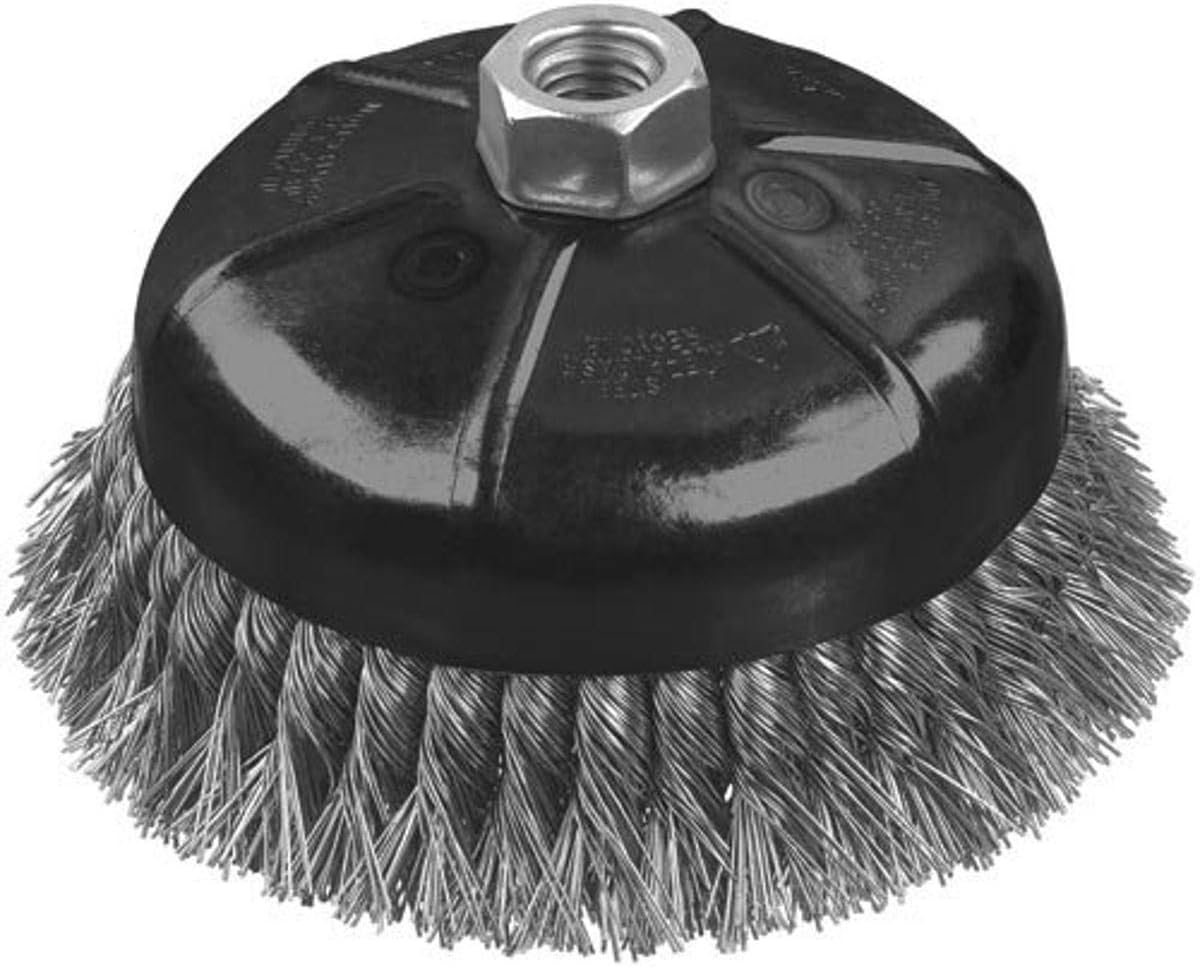 DEWALT DW49162 6-Inch by 5/8-Inch-11 XP .014 Stainless Knot Wire Cup Brush