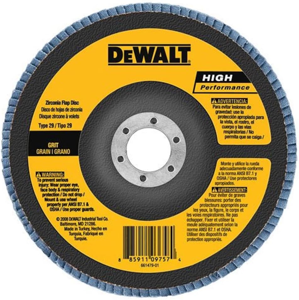 DEWALT DW8380 6-Inch X 7/8-Inch 40G Type 29 Hp Flap Disc