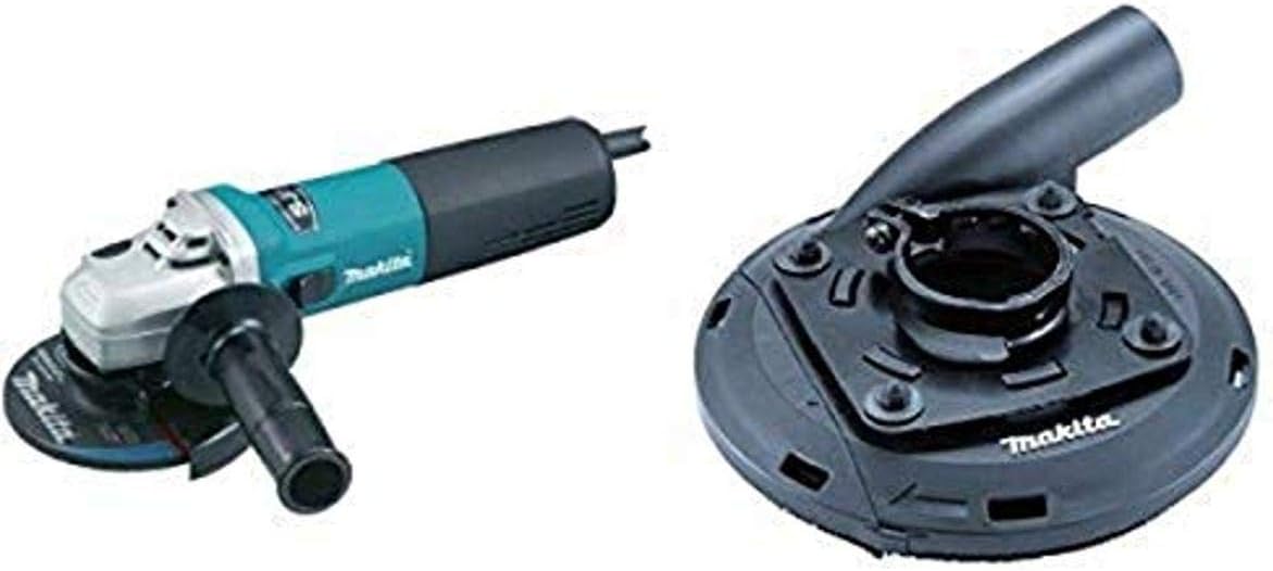 Makita 9565CV 120V Variable Speed Angle Grinder, 5-Inch with 4-1/2-Inch - 5-Inch Dust Shroud
