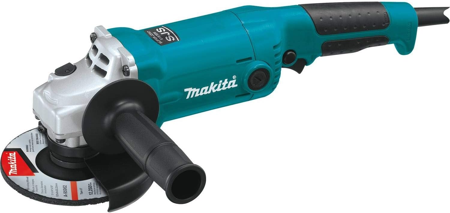 Makita GA5020Y 5 SJS Angle Grinder, with AC/Dc Switch, Blue