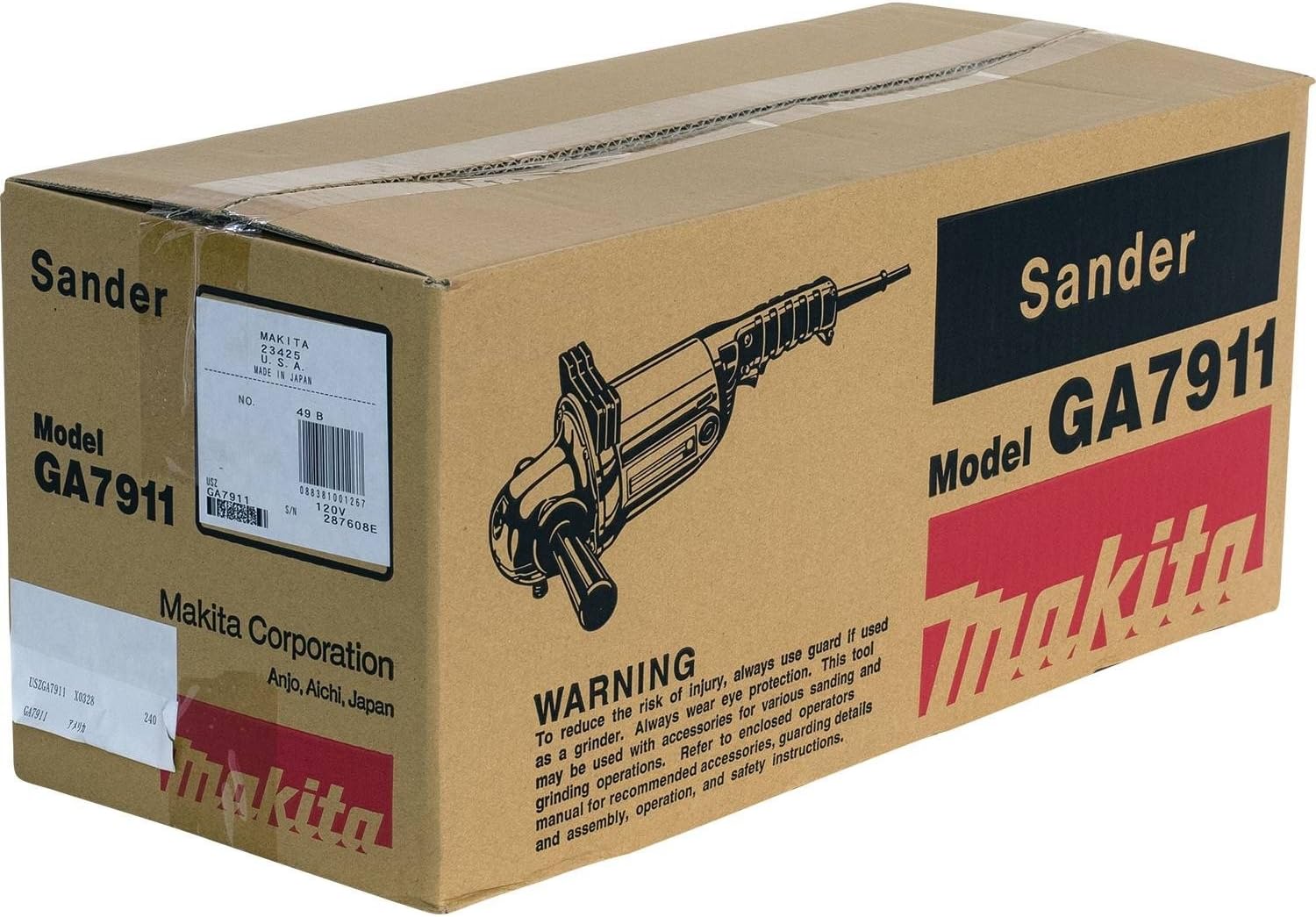 Makita GA7911 Angle Sander, with AC/DC Switch