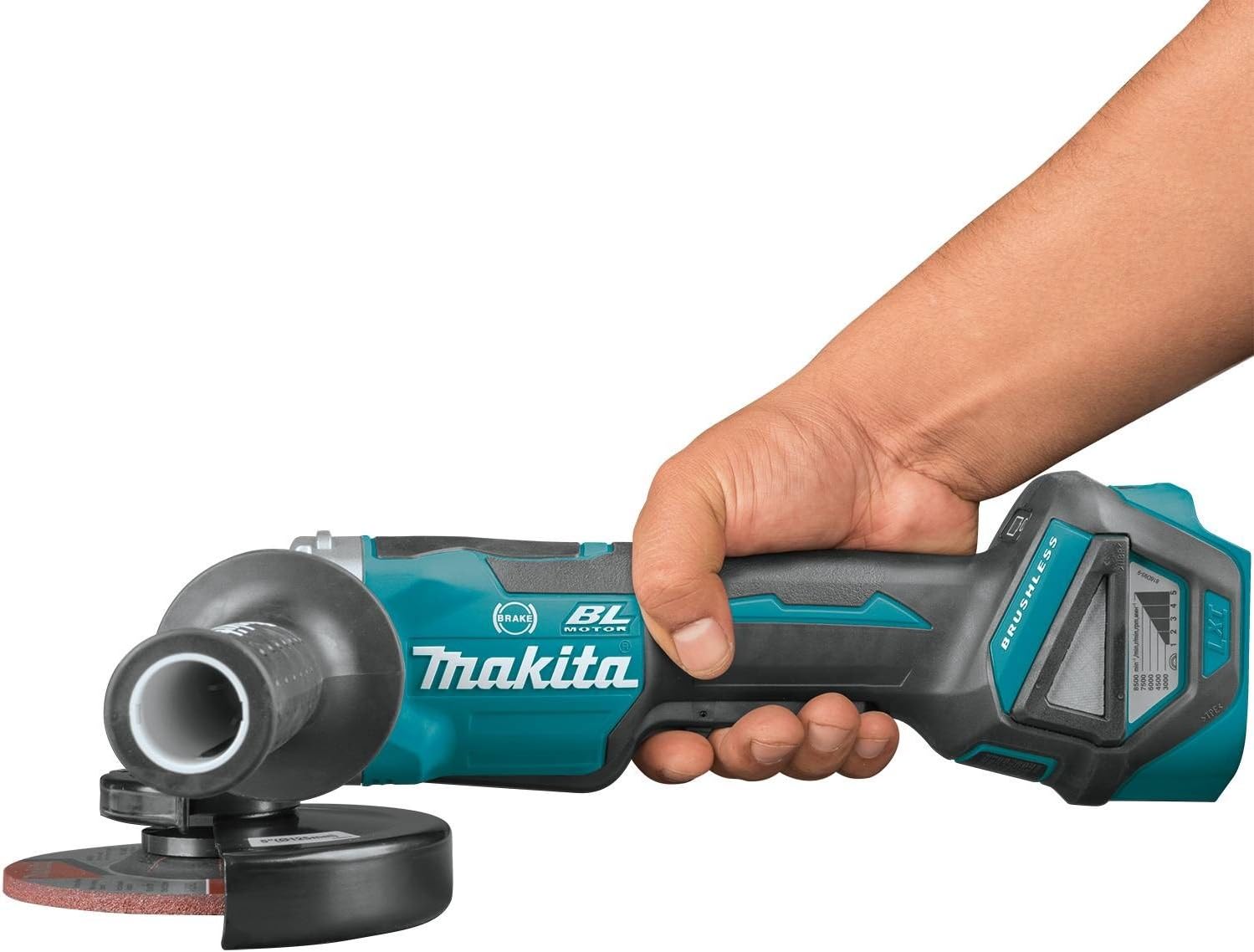 Makita XAG20Z 18V LXT Lithium-Ion 4-1/2 / 5 Paddle Switch Cut-Off/Angle Grinder, XRJ07ZB 18V LXT Lithium-Ion Sub-Compact Brushless Cordless Recipro Saw,  BL1840B 18V LXT Lithium-Ion 4.0Ah Battery