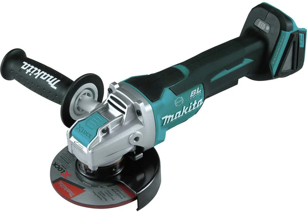 Makita XAG26Z 18V LXT® Lithium-Ion Brushless Cordless 4-1/2” / 5 Paddle Switch X-LOCK Angle Grinder, with AFT®, Tool Only