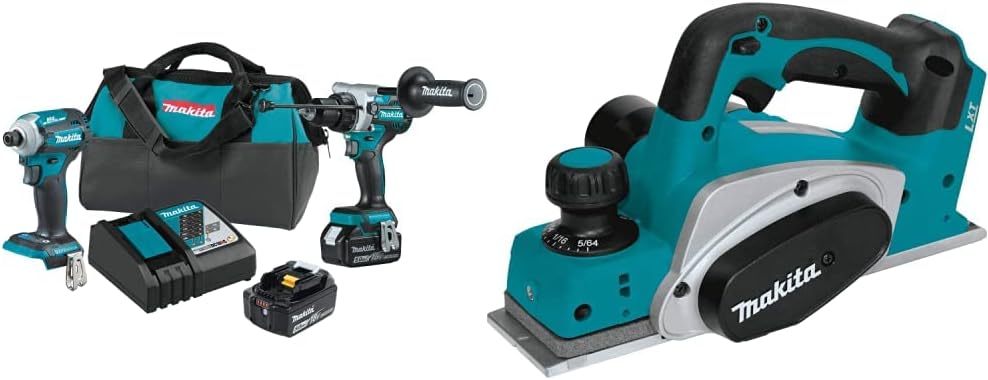 Makita XT288T 18V LXT Lithium-Ion Brushless Cordless 2-Pc. Combo Kit (5.0Ah)  XAG11Z 18V LXT Lithium-Ion Brushless Cordless 4-1/2” / 5 Paddle Switch Cut-Off/Angle Grinder, with Electric Brake